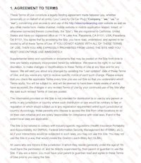 an agreement to terms with a red background