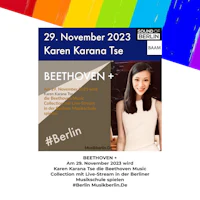 a poster for beethoven + karen karana bee