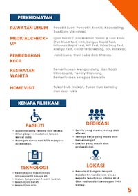 an orange and orange flyer with different types of services