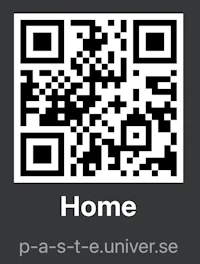a qr code with the word home on it