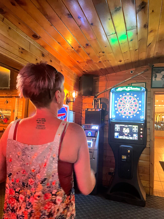 Darts at the White Birch bar