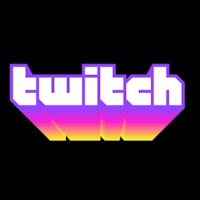 the twitch logo on a black background