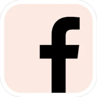 the facebook logo on a pink background