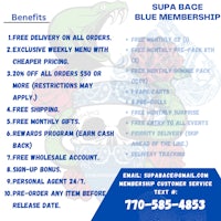 supa race blue membership flyer