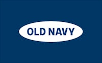 an old navy logo on a blue background