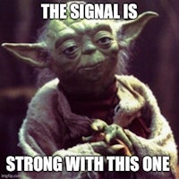 yoda saying the signal is strong with this one