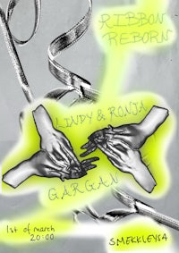 a poster with two hands and the words'ribbon rebirth'