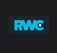 the rwc logo on a black background