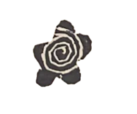 a black and white spiral on a black background