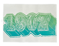 a piece of paper with the word'1999'on it