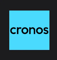 the logo for cronos on a black background