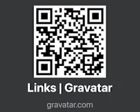 linksgravatar qr code on a black background