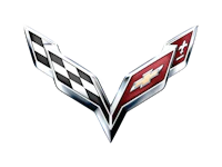 the chevrolet corvette logo on a black background