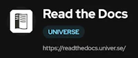 read the docs universe