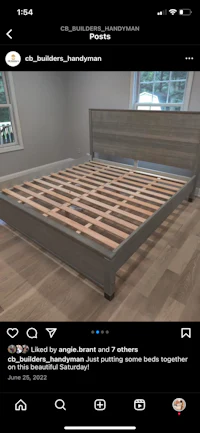 a bed frame is shown on an instagram app