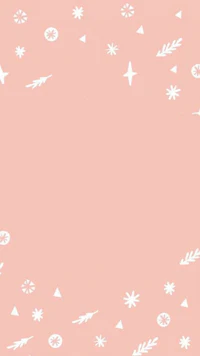 a pink background with white stars and arrows