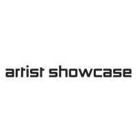 the artist showcase logo on a black background