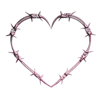 a heart made of barbed wire on a black background
