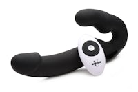 a black and white sex toy with a remote control