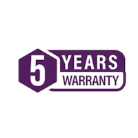 the 5 years warrant logo on a white background