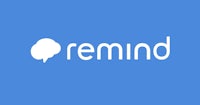 a blue background with the word remind on it