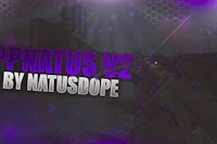 an image of a gun with the words natus v by natusope