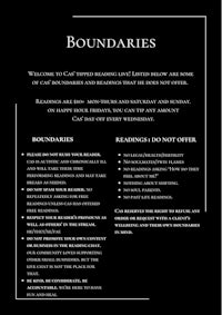 a black and white poster with the words boundaries