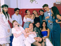 a group of people posing for a picture