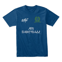 a blue t - shirt with the words nwz basketball on it