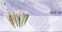 a purple banner with the words click to order