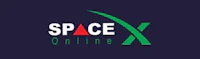 spacex online logo on a dark background