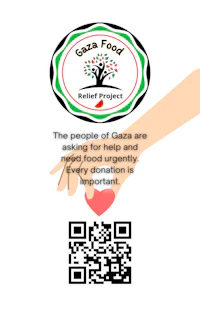 a hand holding a heart with a qr code on it