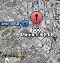 a google map showing the location of middlefield rd