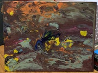a painting with a lot of colors on it