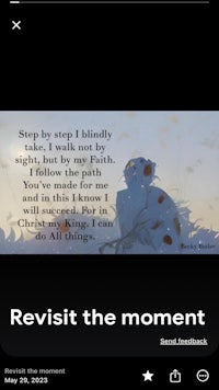 a screenshot of a text that says,'revisit the moment'