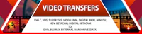 a banner with the words video transfers