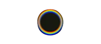 a rainbow ring on a black background