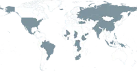 a map of the world with the countries marked