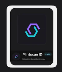 mintscan id icon on a black background