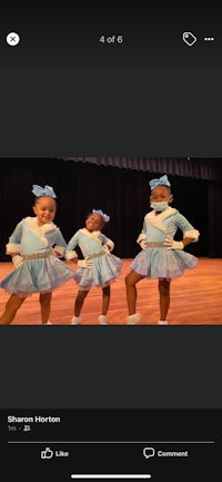 a screen shot of the dancers on stage