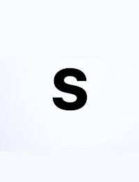 the letter s on a white background