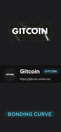 a black and white image with the words gitcoin bonding curve