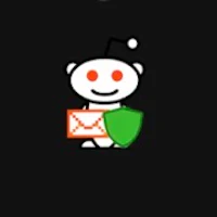 the reddit logo on a black background