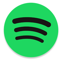 the spotify logo on a black background