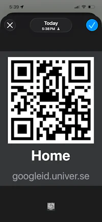 a qr code is shown on an iphone