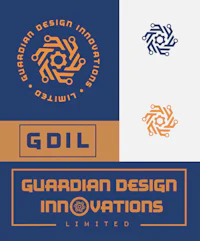 a logo for guardian design innovations limited