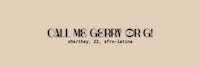 call me gerry e