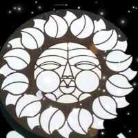 an image of a sun with stars in the background