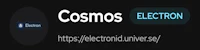 cosmos and electrons on a black background
