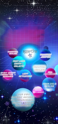 an image of a space with many different types of bubbles
